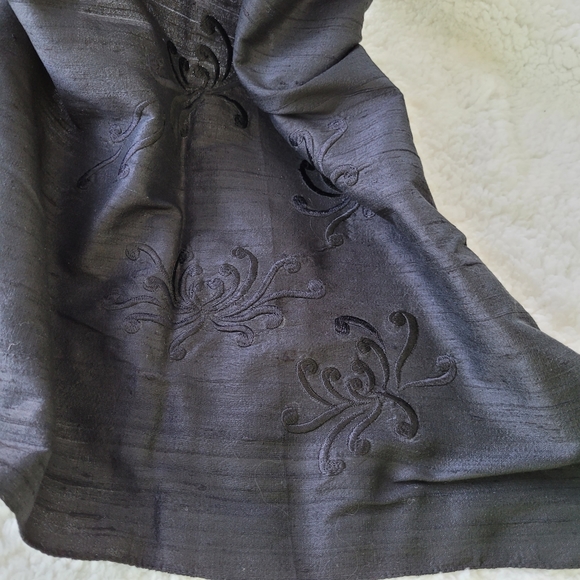 Dupionni Silk Shawl~Scarf NWT, ZAZOU 20x75" - Picture 8 of 16